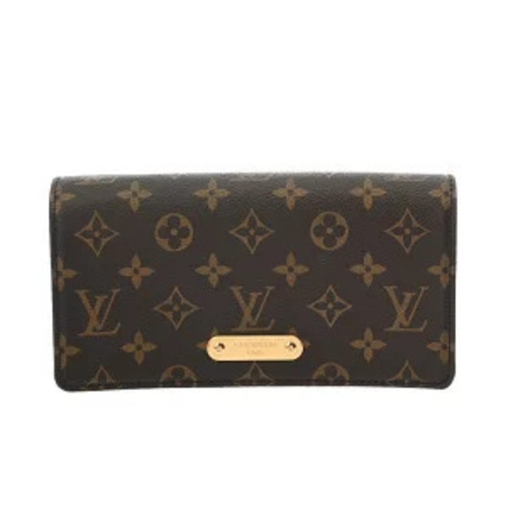 Louis Vuitton Monogram Wallet on Chain Lily Brown Canvas Shoulder Bag